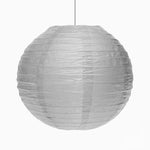 Lampada di sfera di carta media Ø35 cm argento