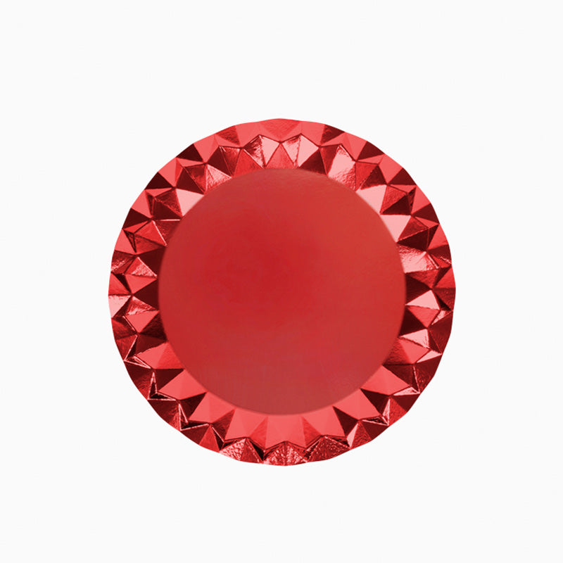 Prato de diamante metálico vermelho