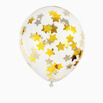 Gold Metallic Star Confeti Ballon