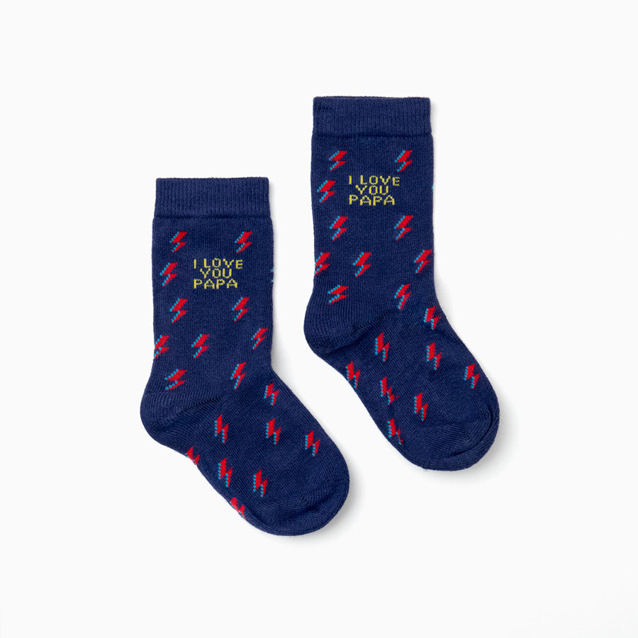 Socks Father Child Day 24-30 Navy Blue