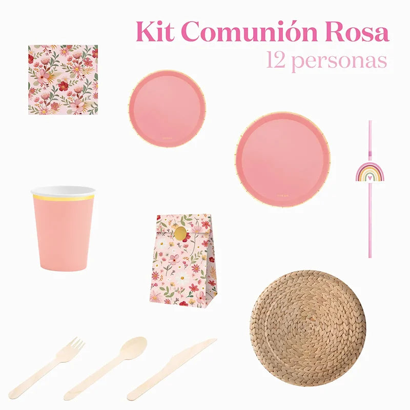 Premium Table Kit 12 People Communion Pink