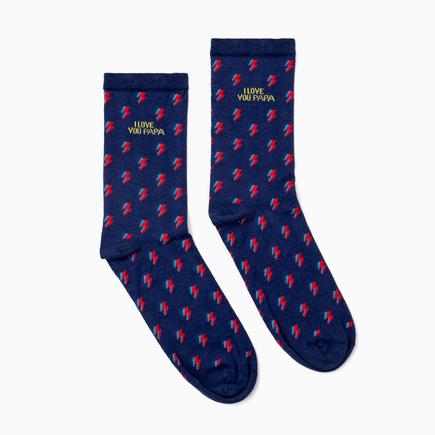 Socks adult father 40-45 navy blue