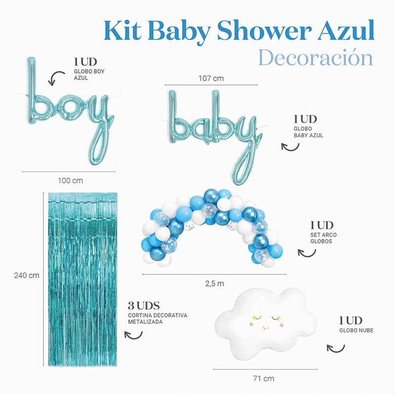 Babyparty Blue Environment Decoration Kit