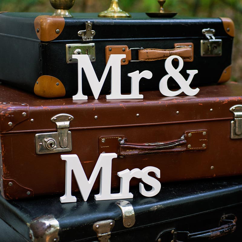 Signe de calligraphie de mariage 'Mr & Mrs'