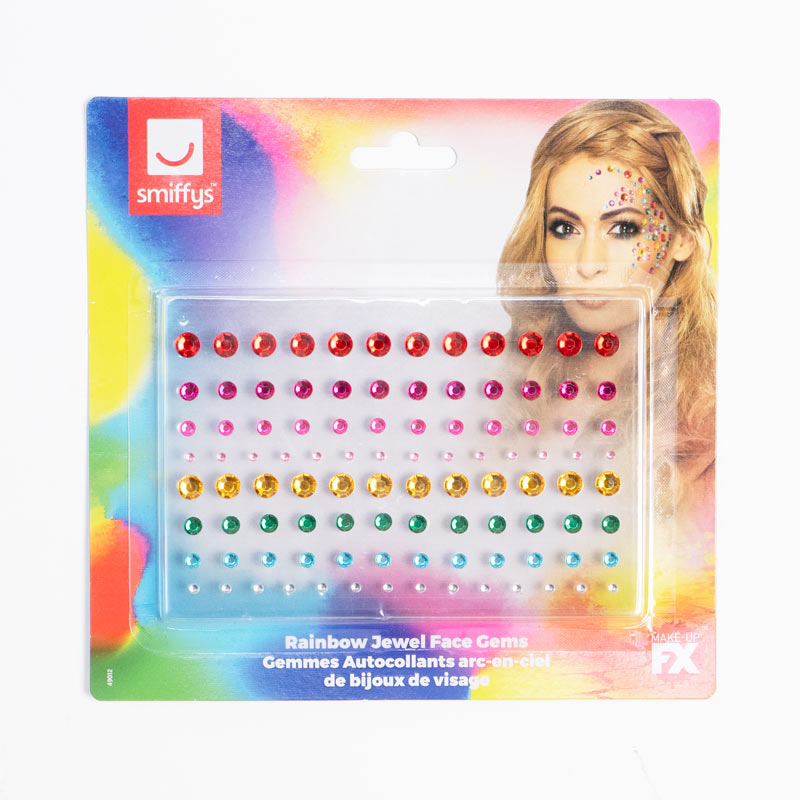 Rainbow facial gems