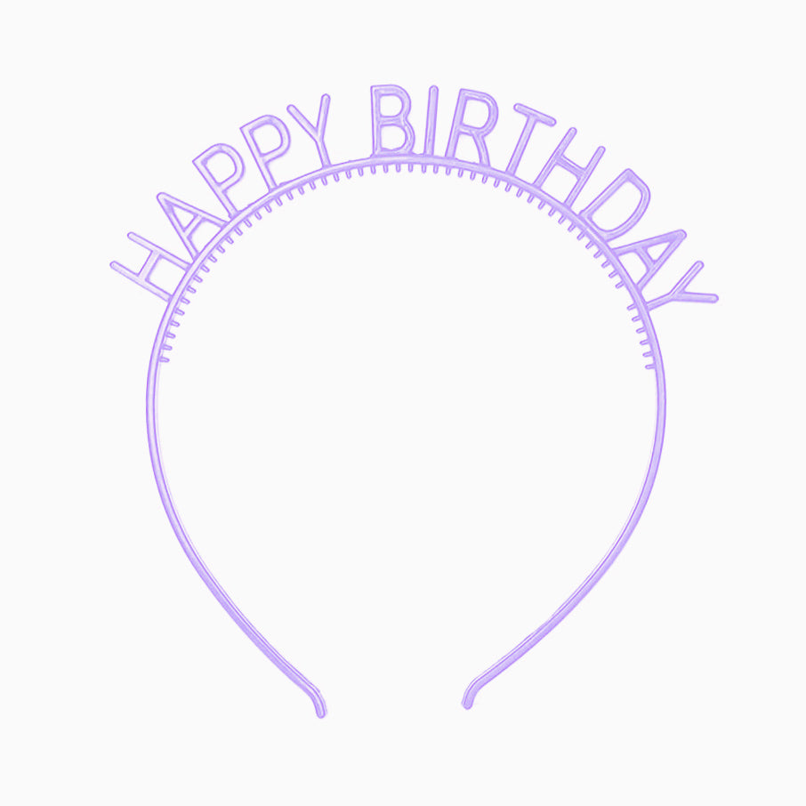 Diadema Cumpleaños "Happy Birthday" Morado