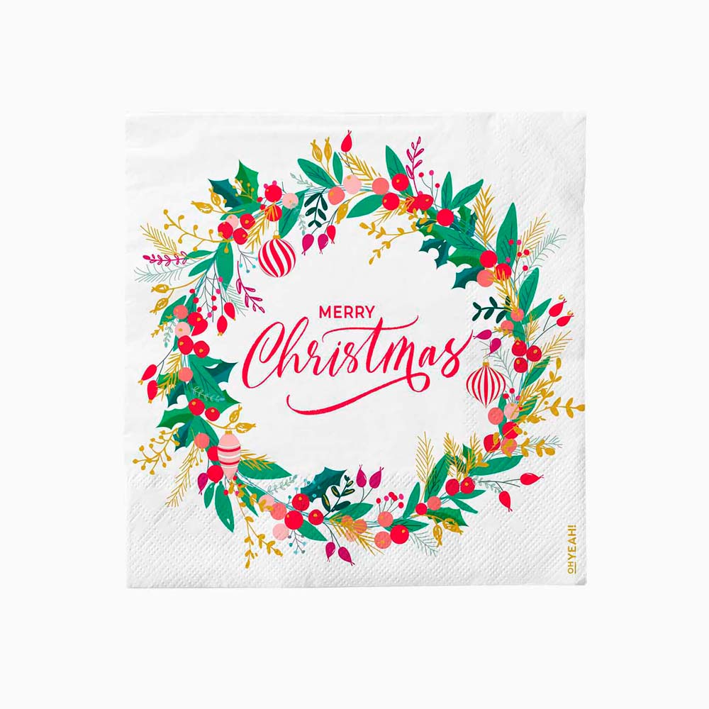 Napkins Christmas Crown "Merry Christmas"