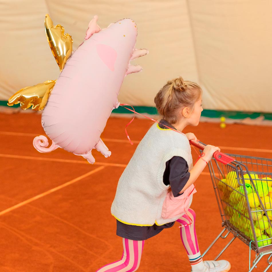 Schweineballoon mit Flügeln