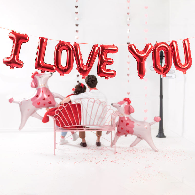 Guirnalda Globos "I Love You" Red