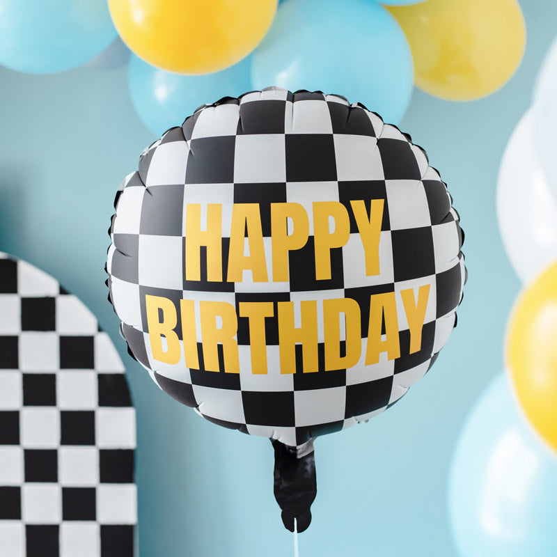 Globo Foil "Happy Birthday" Coches