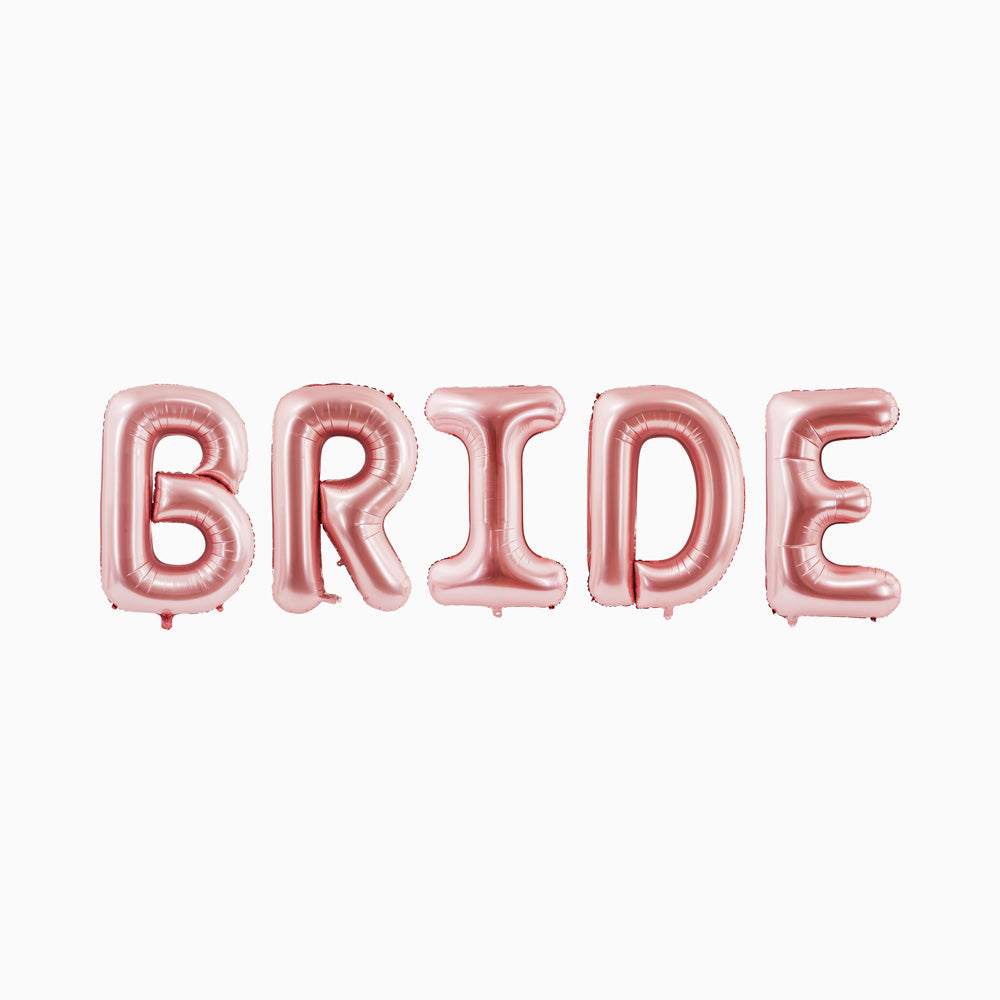 Globo letters foil "bride" xxl bachelorette party