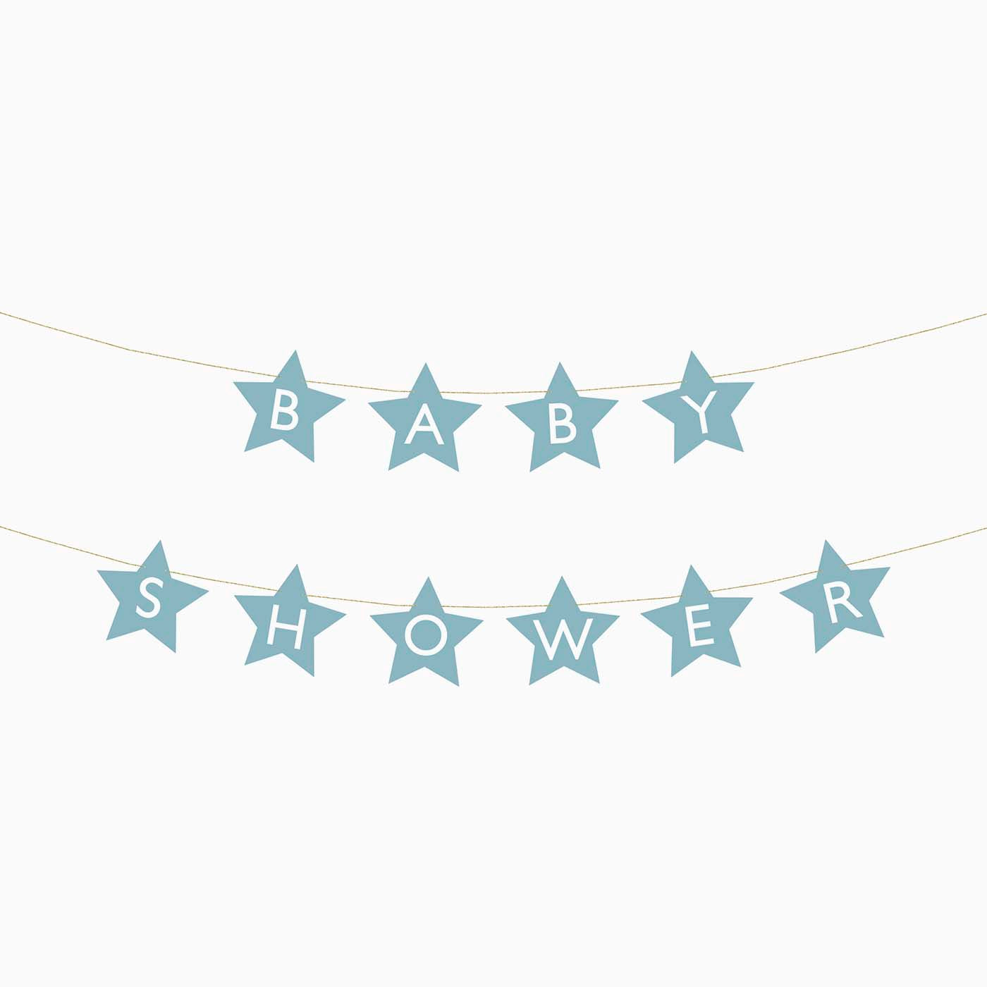 Guirnalda Estrella Babyparty Blaue Paste