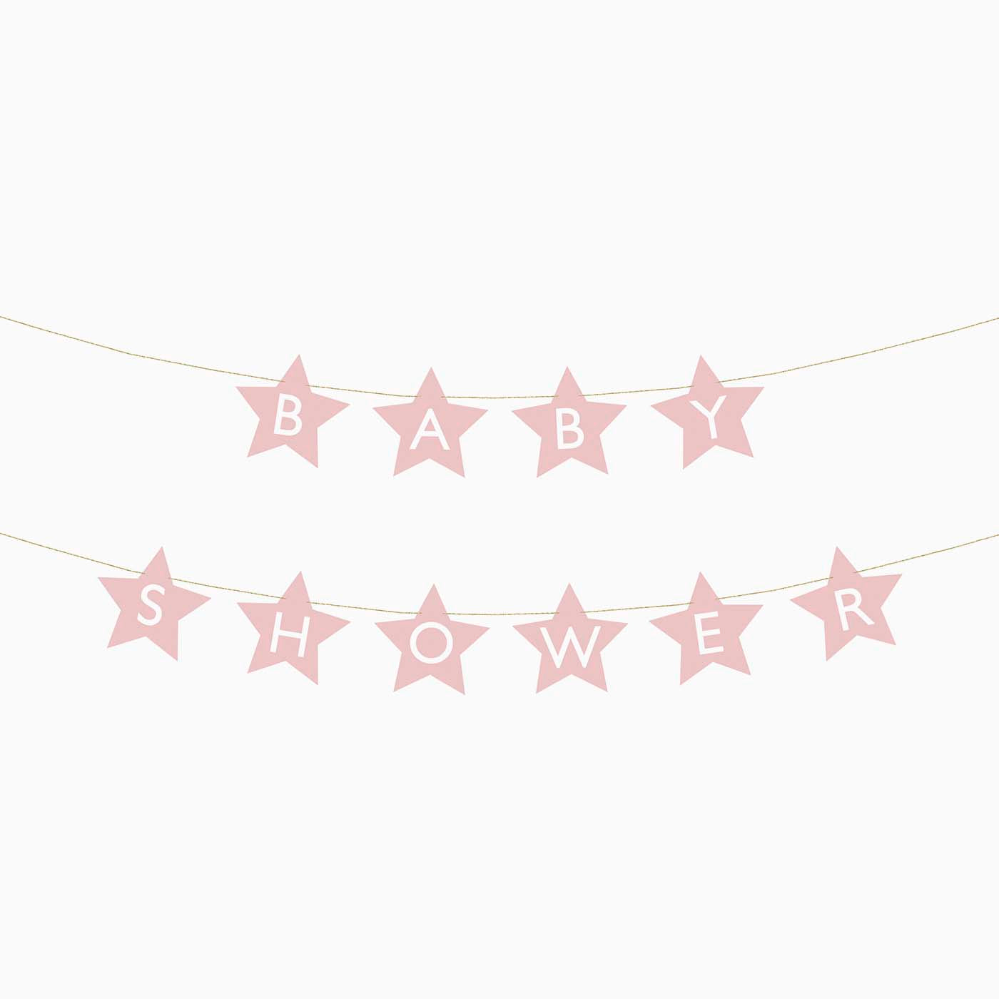 GUIRNALDA ESTRELLA BABY SHOWER PINK