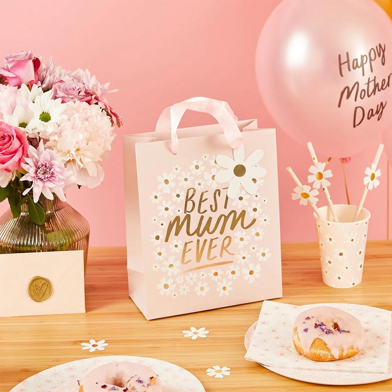 "Best Mum Ever" gift bag "pink