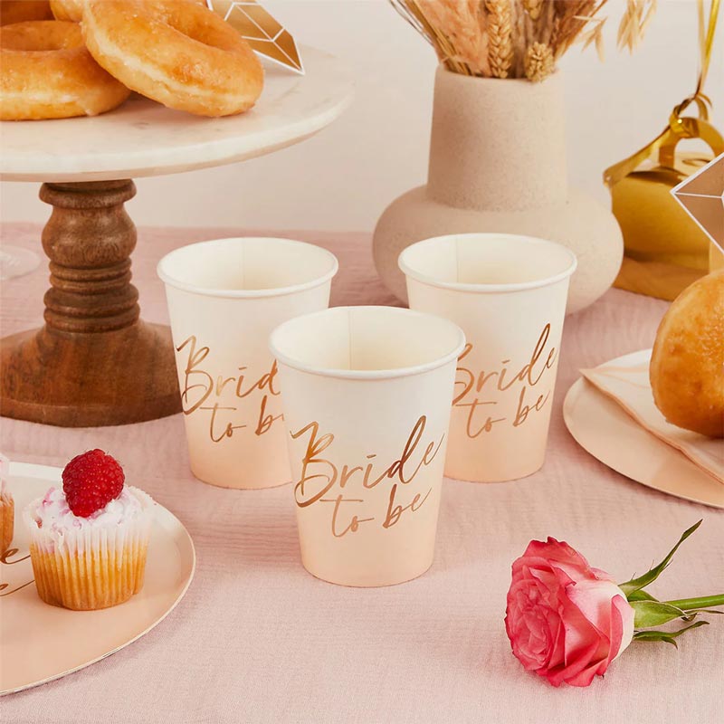 "Bride To Be" cardboard glasses