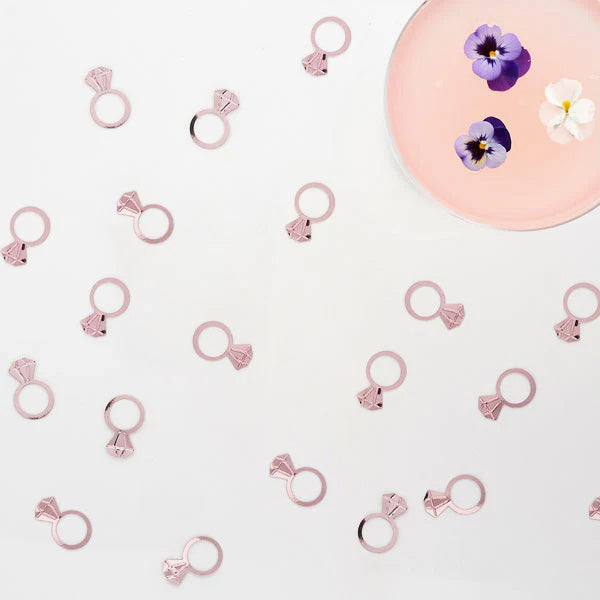 Confeti Rosa Braut Ring