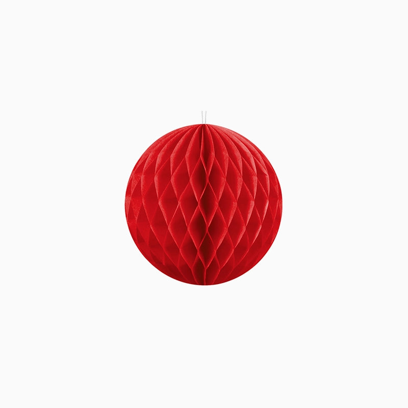 Bola Honeycomb Papel Ø10 cm Rojo