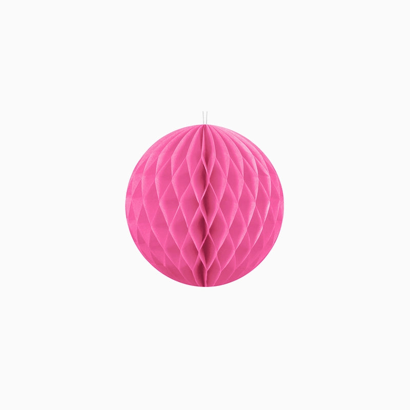 Bola Honeycomb Papel Ø10 cm Rosa