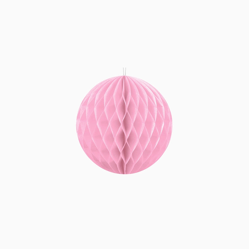 Bola Honeycomb Papel Ø10 cm Rosa Pastel