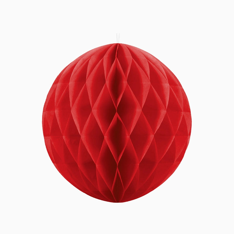 Bola Honeycomb Papel Ø20 cm Rojo