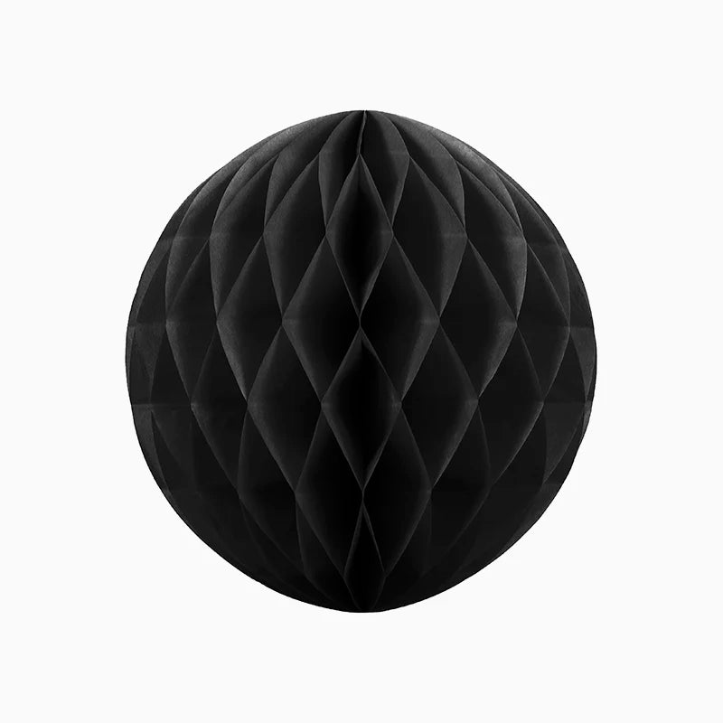 Bola Honeycomb Papel Ø30 cm Negro