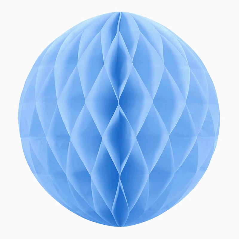 Bola Honeycomb Papel Ø40 cm Azul Pastel