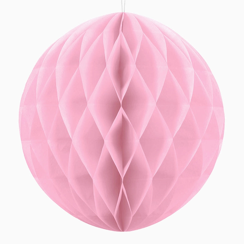 Bola Honeycomb Papel Ø30 cm Rosa Pastel