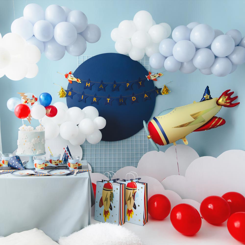 Topper Tarta Globos Aviones