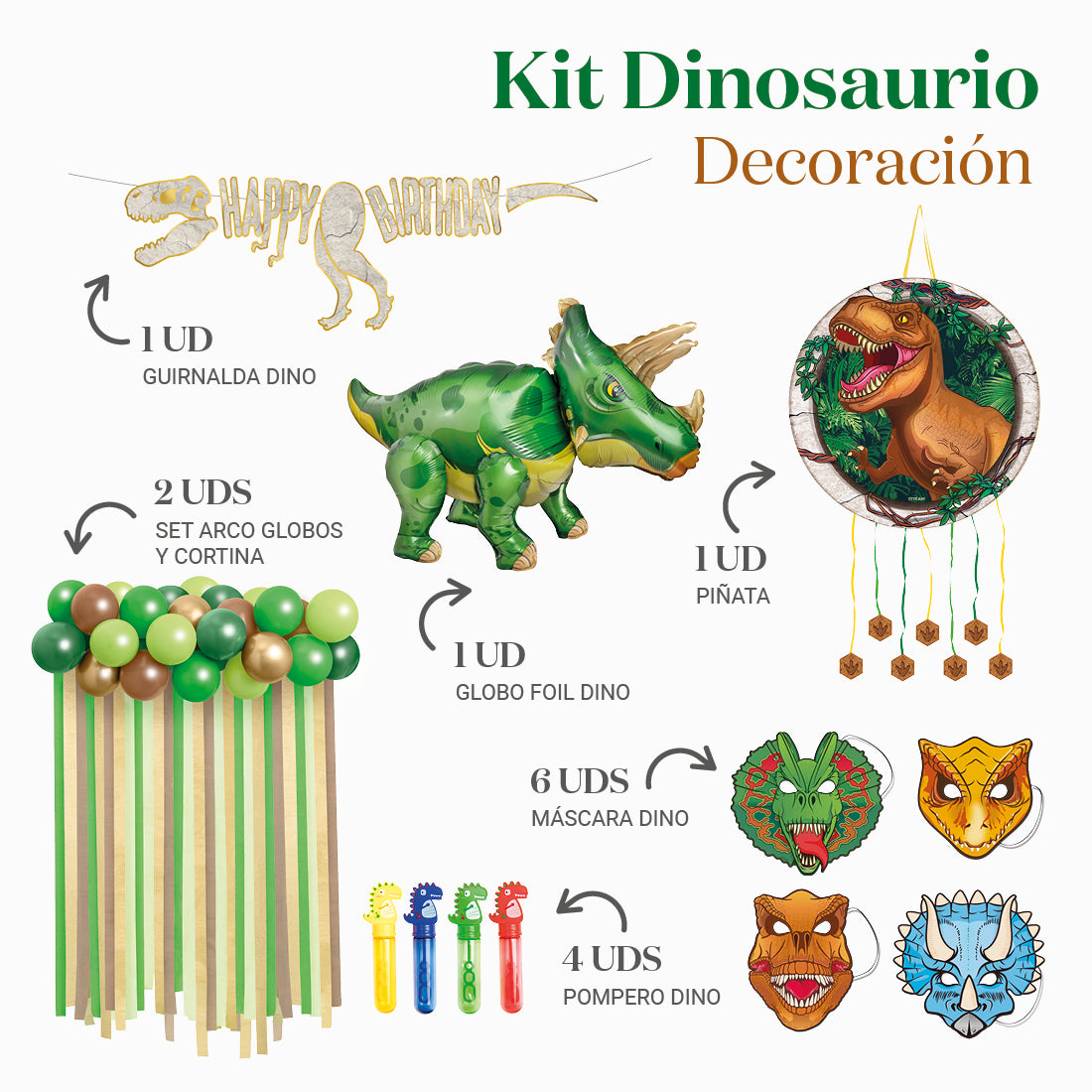 Dinosaur environment decoration kit