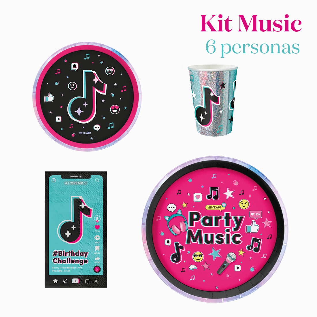 Kit Mesa Basic 6 Personas Music