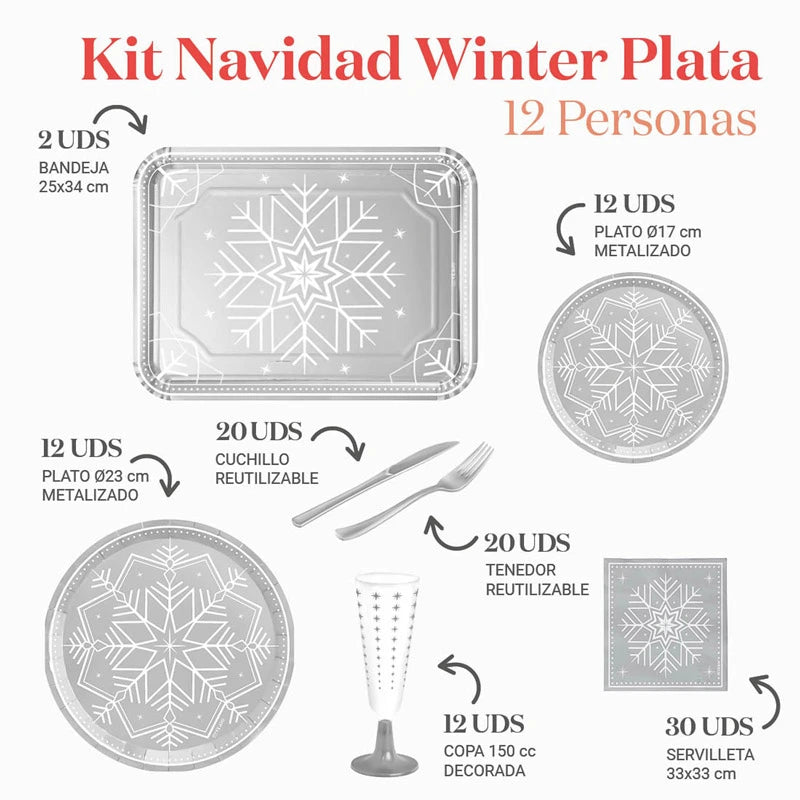 Premium Winter Table Kit 12 Silberleute