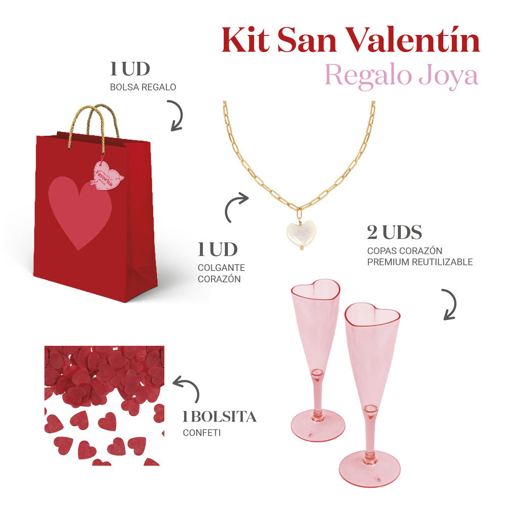 Jewelry kit Valentín heart bag