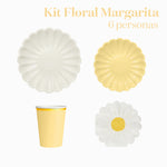 Kit Mesa Basic 6 Personas Floral Margarita