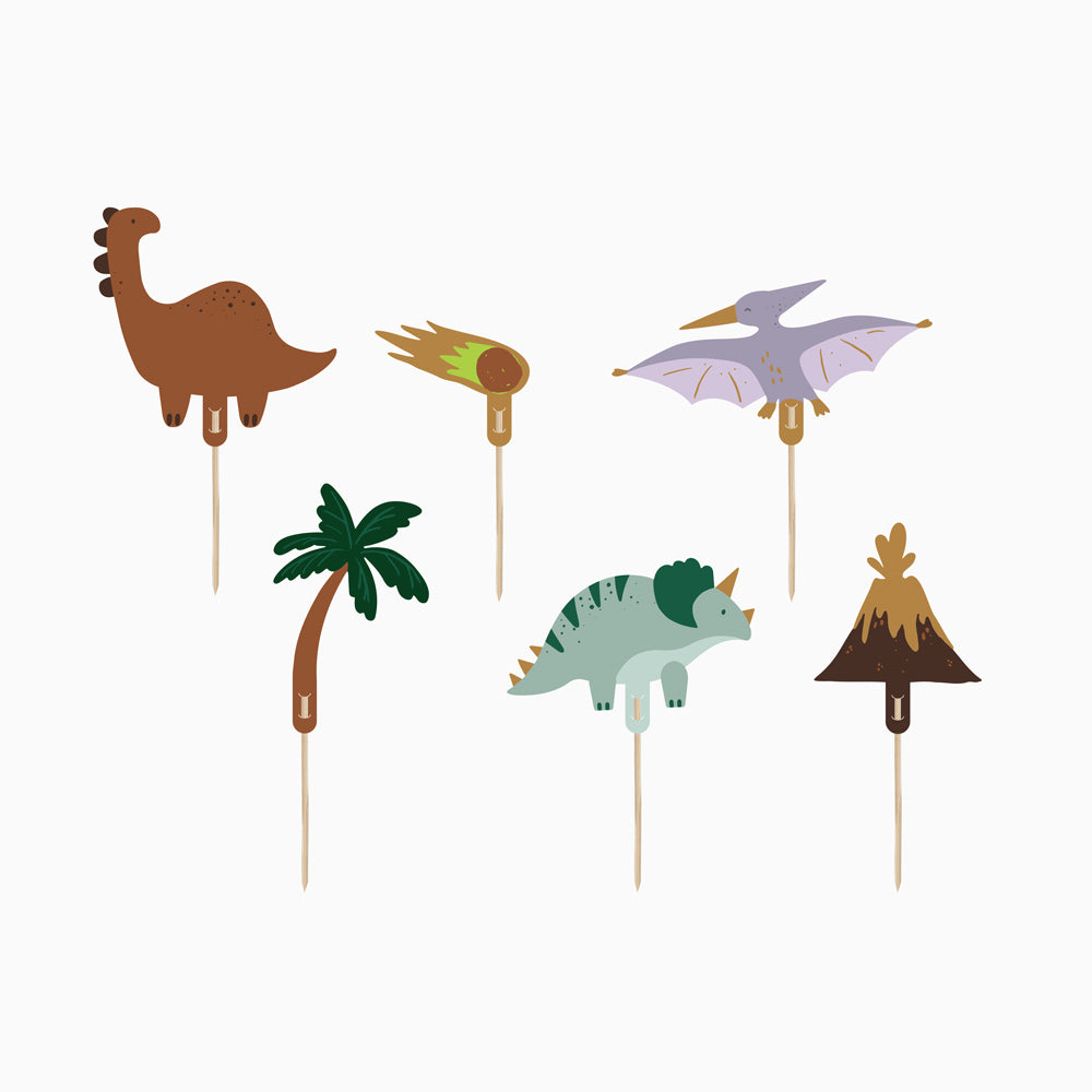 Toppers et bougies de dinosaures