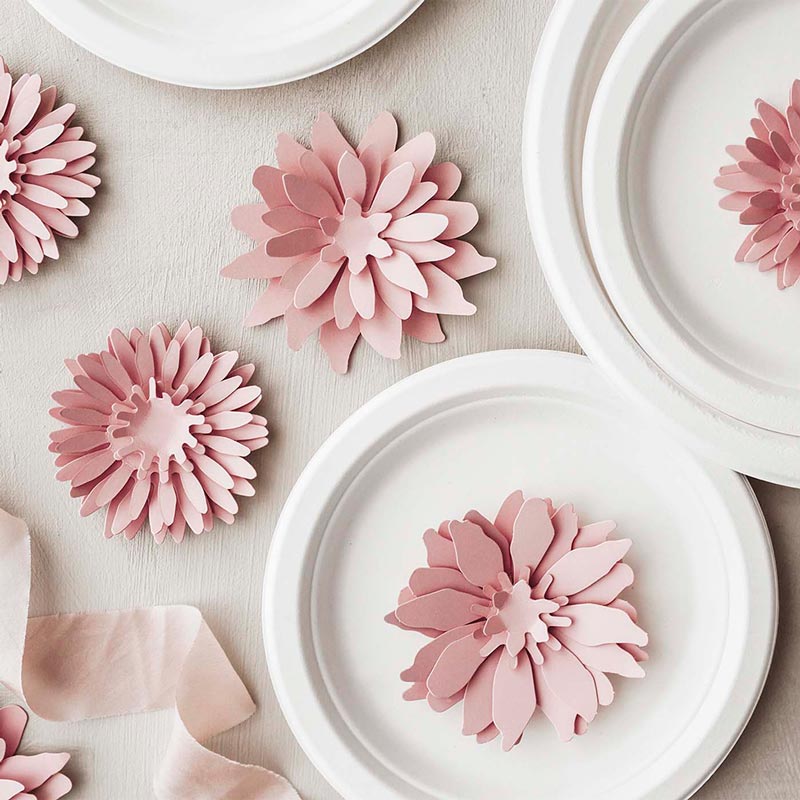 Paper tablet flowers