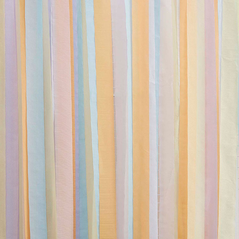 Pastel colored paper curtain