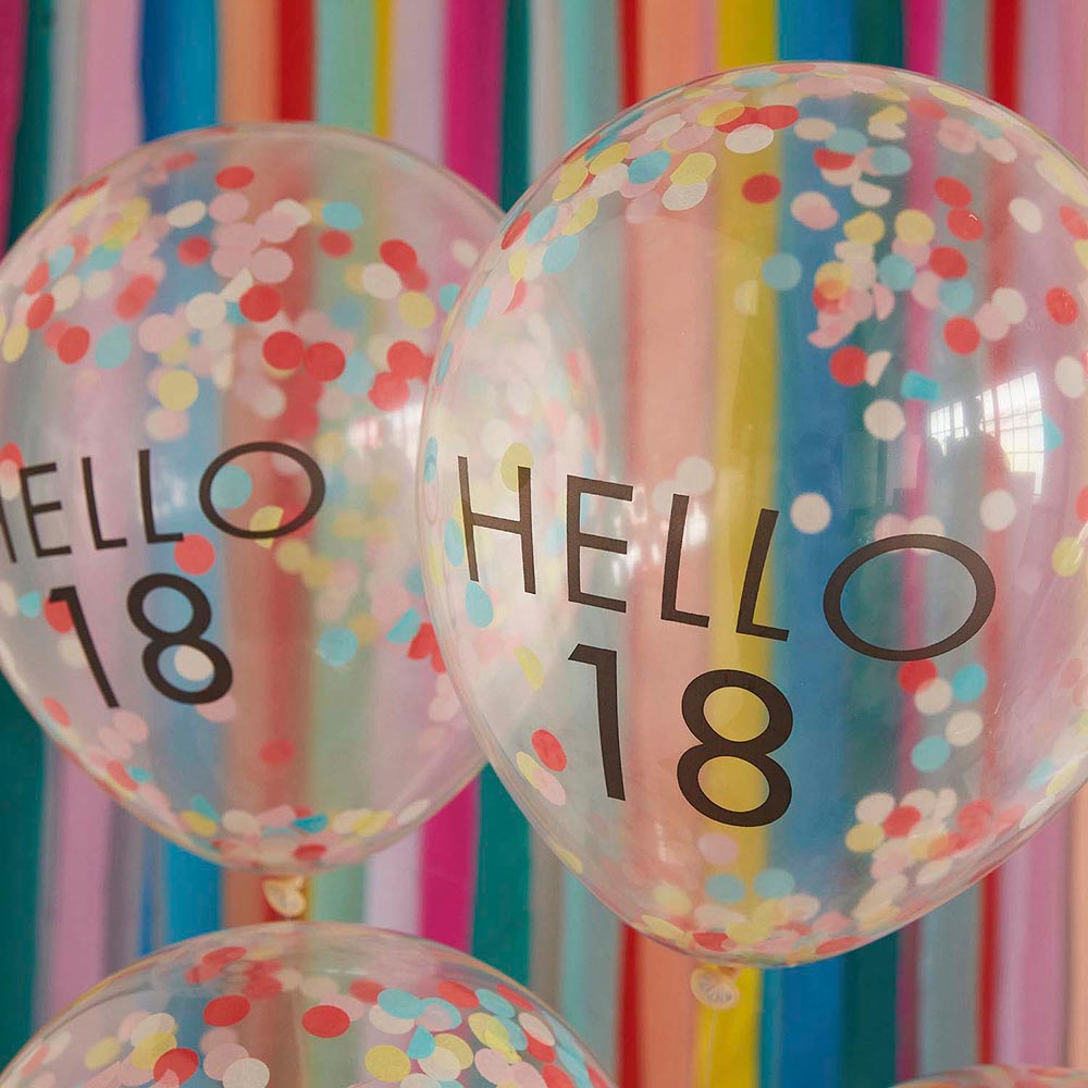 Globos Látex "Hello 18"