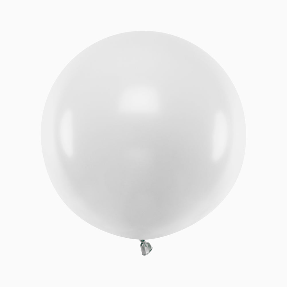 Globo Jumbo Látex XL 60 cm Blanco Puro Pastel