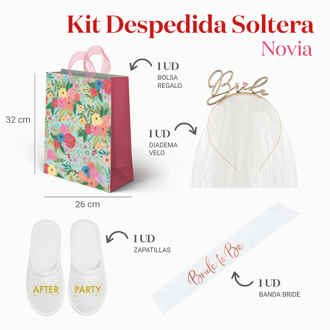 Kit Regalo Bolsa Despedida de Soltera Novia