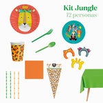 Kit de table premium 12 personnes Safari
