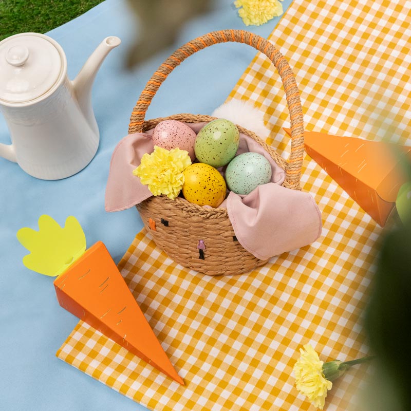 Panier de lapin de Pâques Mimbre