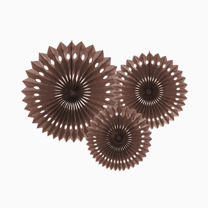 Brown fan set