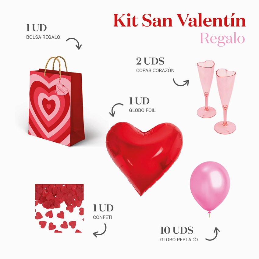 Gift Kit Bag Valentín Hearts