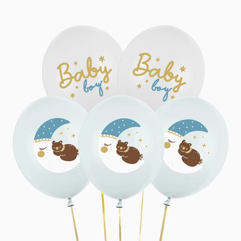 Impostare il lattice "baby boy" baby shower blu