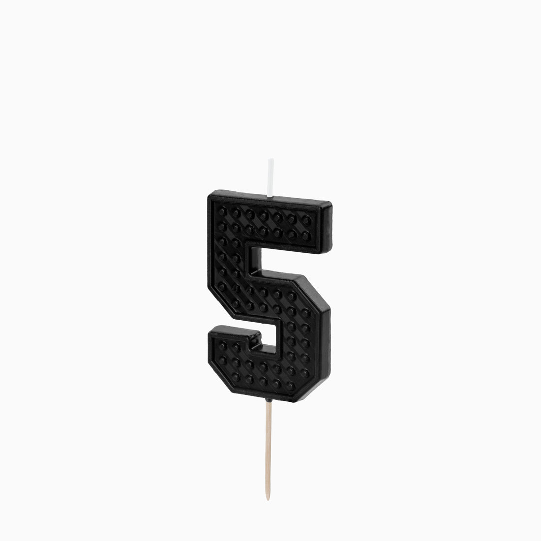 6 cm black birthday candle