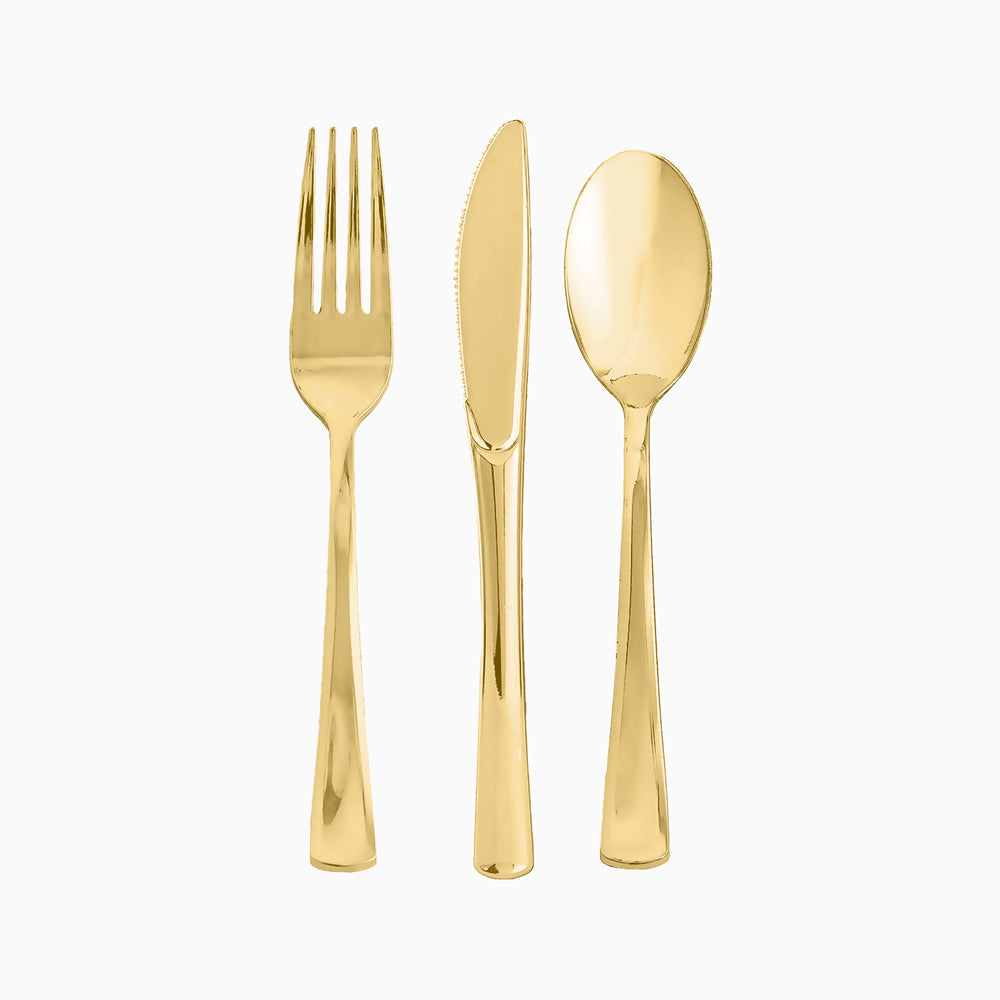 Set coperto metallico oro 6 persone