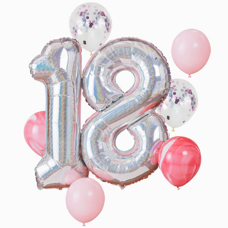 18 birthday balloon set