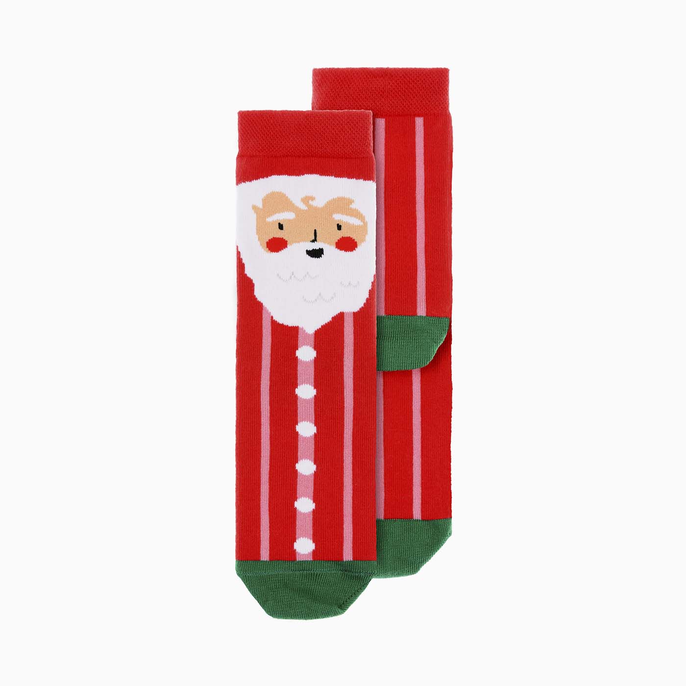 Calcetines Navidad Papa Noel Niño 31-34 Rojo