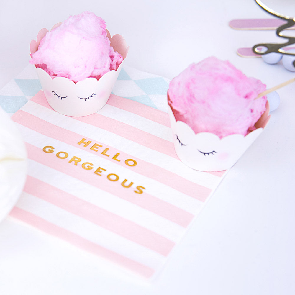 Ray paper napkins "hello gorgeous" pastel