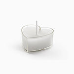 Candle form white heart